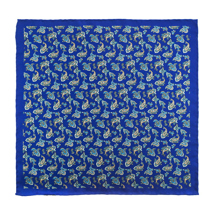 EM Men's Accessories poszetka jedwabna niebieska w paisley.jpg