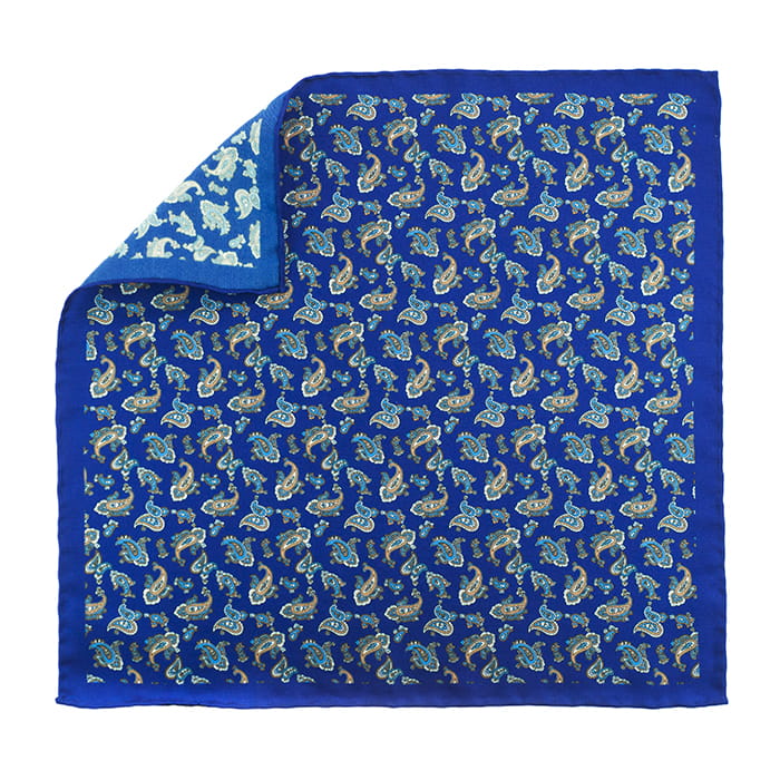 EM Men's Accessories poszetka jedwabna niebieska w paisley.jpg