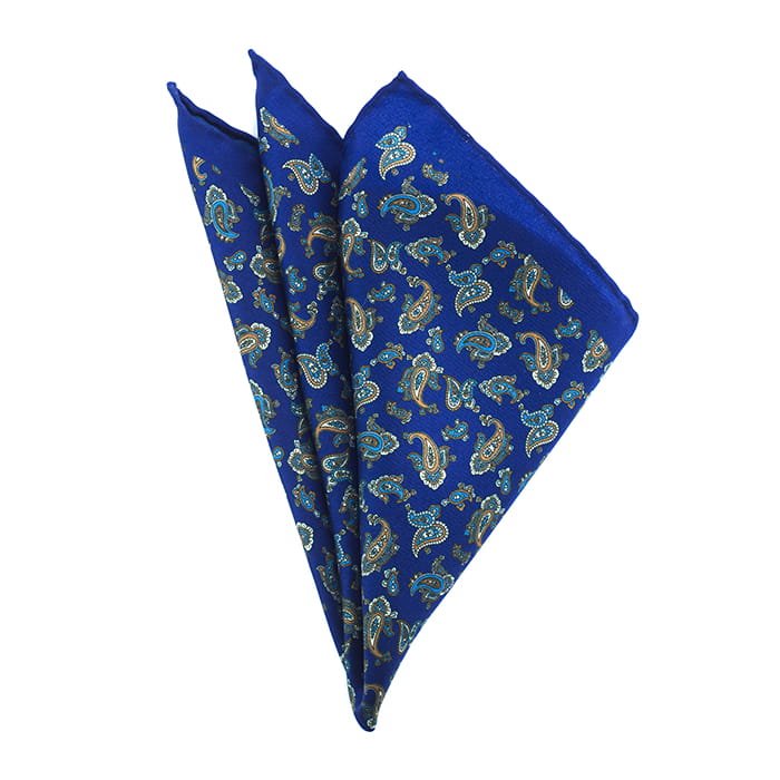 EM Men's Accessories poszetka jedwabna niebieska w paisley.jpg