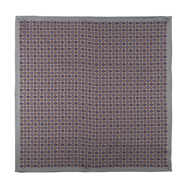 EM Men's Accessories poszetka jedwabna szara paisley.jpg