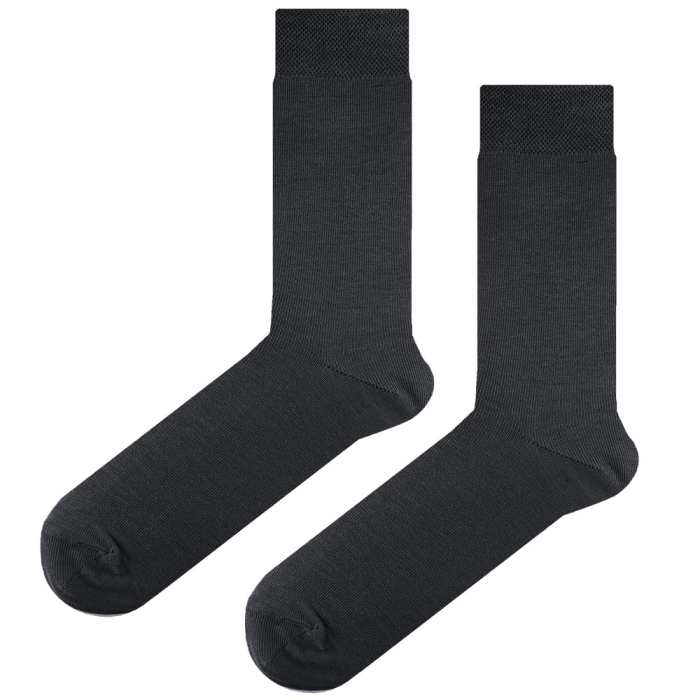 EM Men's Accessories skarpety garniturowe bawełniane szare gładkie.jpg