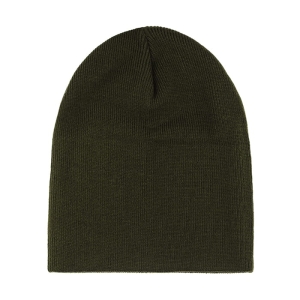 Czapka zimowa beanie - ciemnozielony butelkowa zieleń