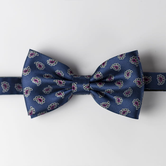 Mucha klasyczna granatowa w paisley