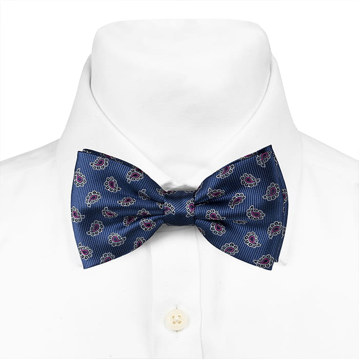 Mucha klasyczna granatowa w paisley
