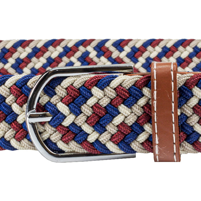 em mens accessories pasek plecion beżowo bordowy (1).jpg