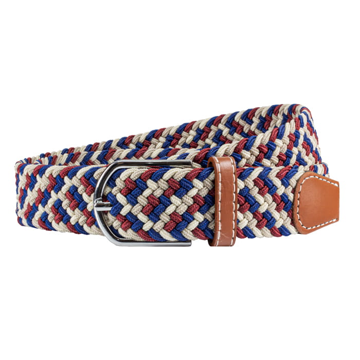 em mens accessories pasek plecion beżowo bordowy (3).jpg