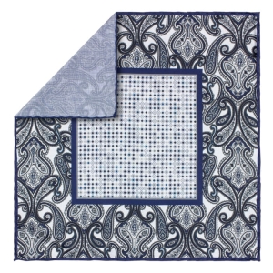 EM Men's Accessories poszetka jedwabna granatowa biała paisley .jpg