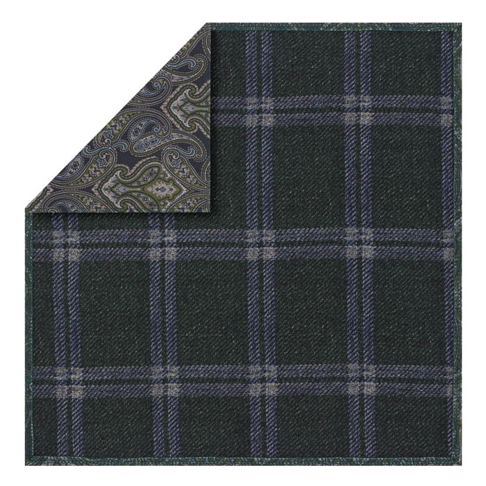 Em Men's Accessories dwustronna poszetka zielona granatowa.jpg
