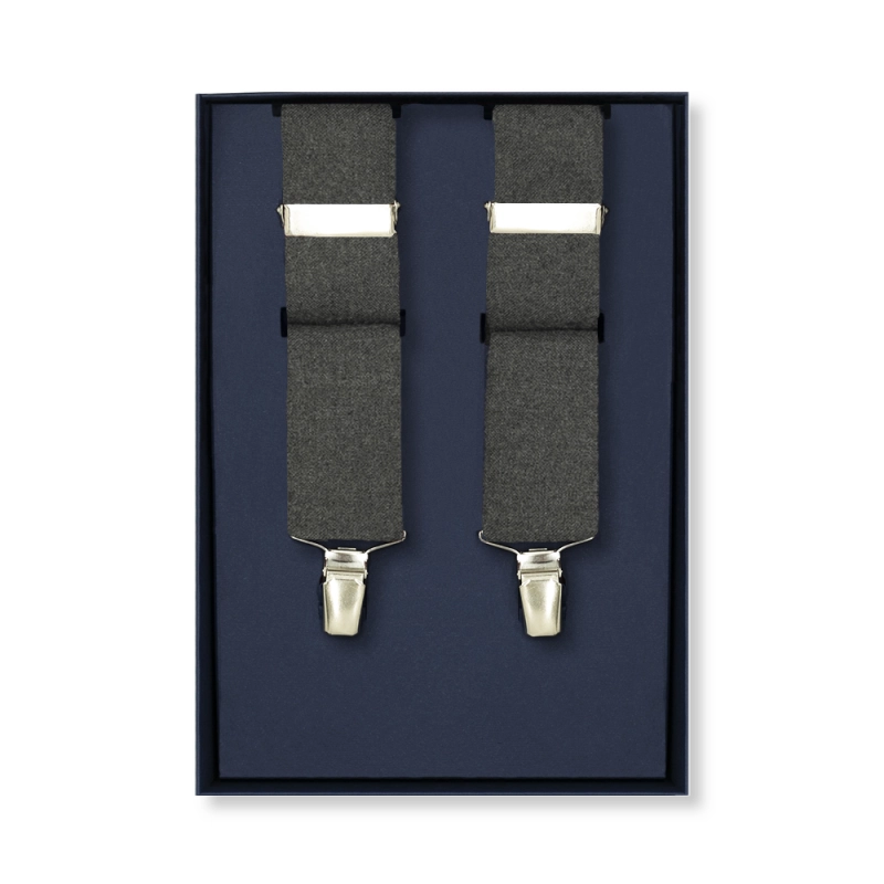 EM men's accessories zestaw szelki wełniane+mucha wełniana