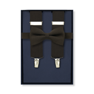 1155040300159  EM men's accessories zestaw szelki wełniane+mucha wełniana