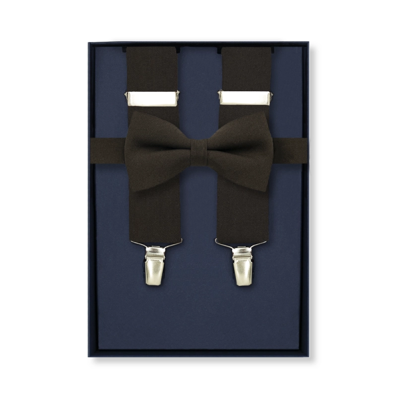 1155040300159  EM men's accessories zestaw szelki wełniane+mucha wełniana