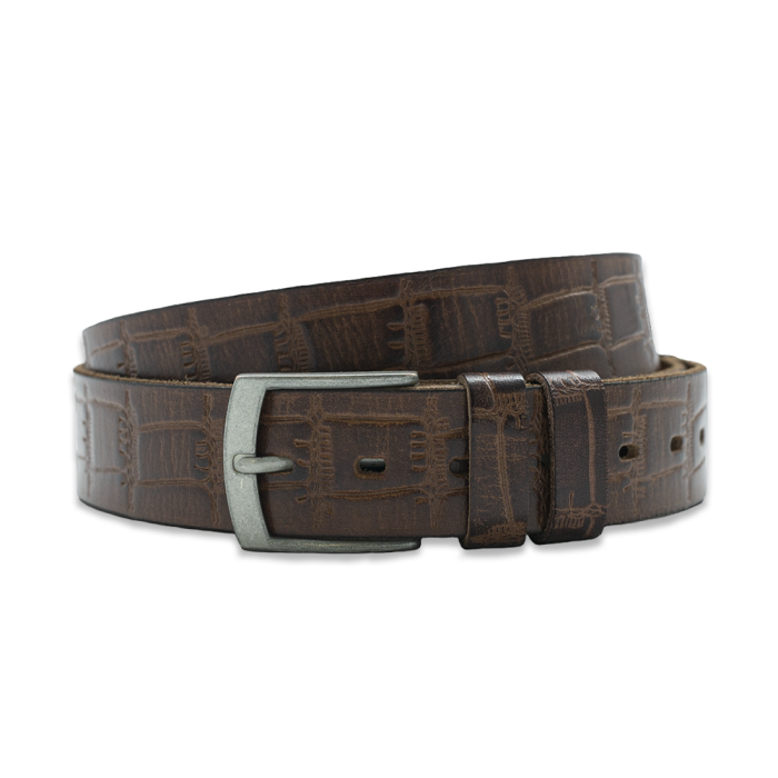 EM men's accessories pasek skórzany brązowy