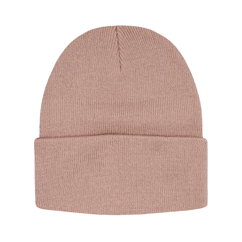 Czapka zimowa beanie - zgaszony róż EM