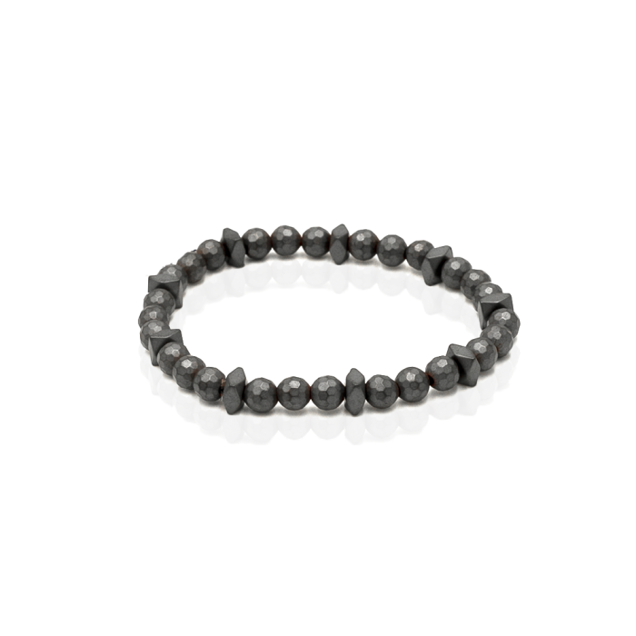 EM men's accessories bransoletka koraliki w kolorze szarym.jpg