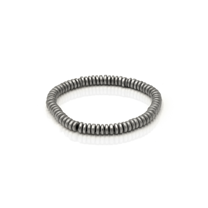 Bransoletka koraliki w kolorze srebrnym EM men's accessories.jpg