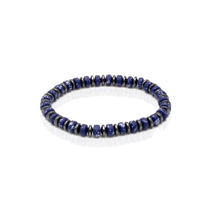 EM men's accessories bransoletka koraliki w kolorze granatowym.jpg