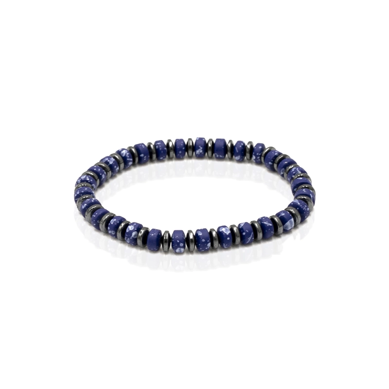 EM men's accessories bransoletka koraliki w kolorze granatowym.jpg