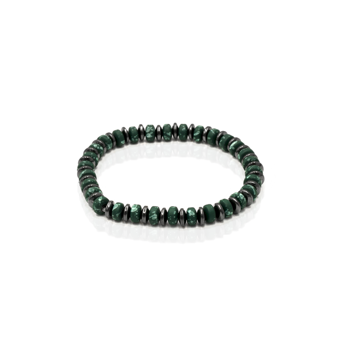 EM men's accessories bransoletka w kolorze butelkowej zieleni.jpg