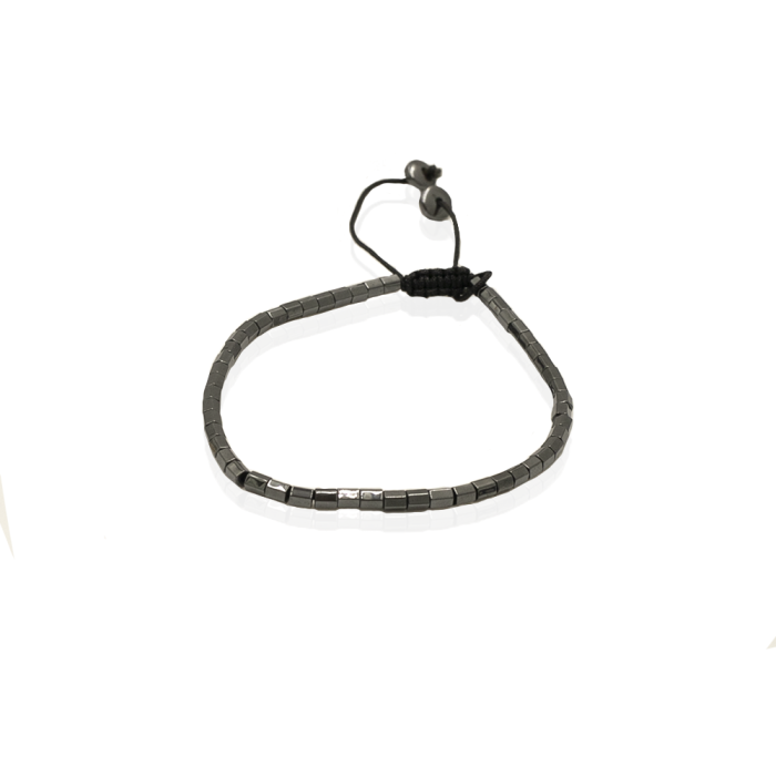 EM men's accessories bransoletka koraliki w kolorze srebrnym.jpg