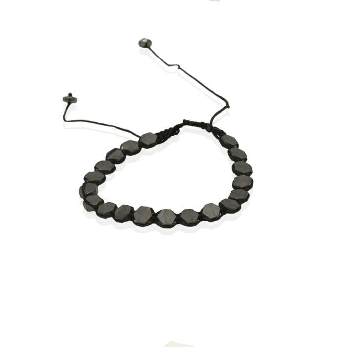 EM men's accessories bransoletka koraliki w kolorze szarym.jpg