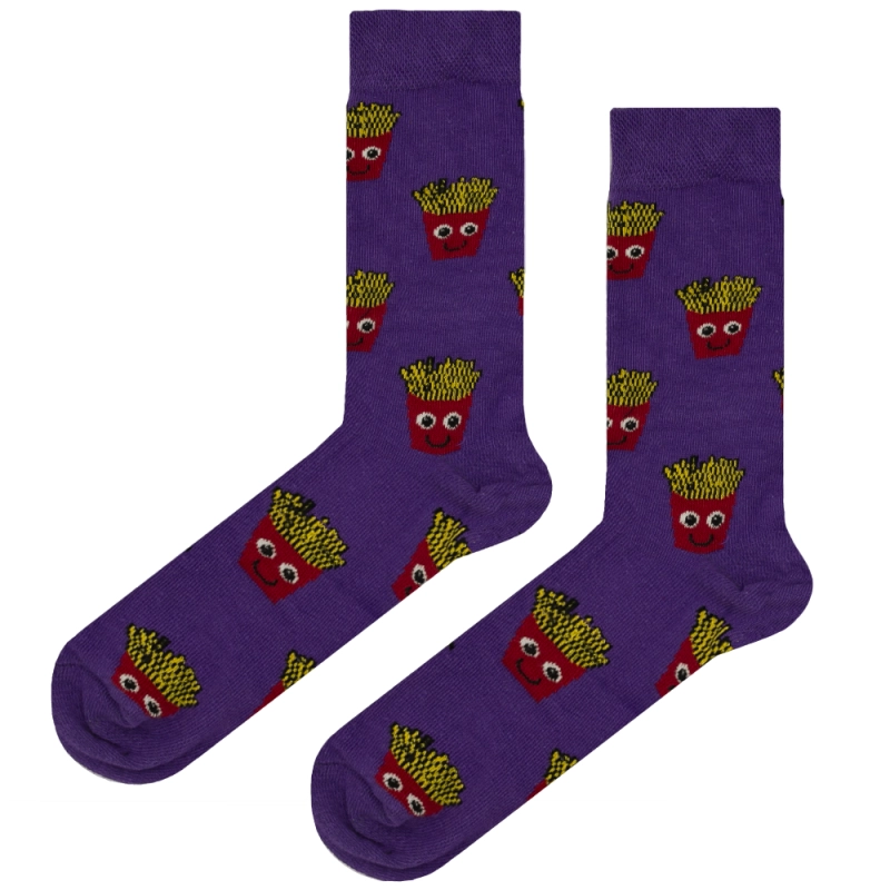 zestaw ze skarpetami EM men's accessories fioletowe we frytki.jpg