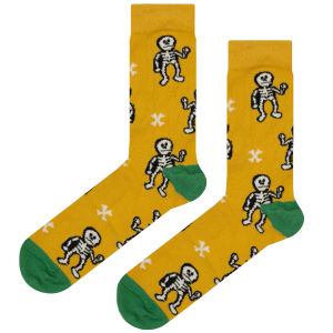 zestaw ze skarpetami EM men's accessories żółte w szkielety.jpg