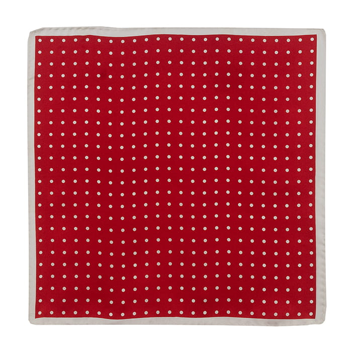 EM Men's Accessories poszetka jedwabna czerwona w białe kropki.jpg