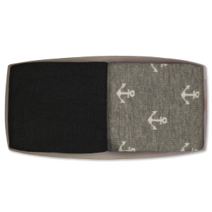 EM men's accessories zestaw skarpet czarne gładkie i szare w kotwice bawełniane.jpg