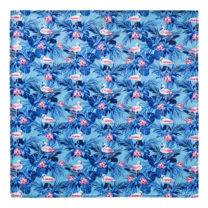 EM men's accessories Poszetka niebieska we flamingi jedwabna.jpg