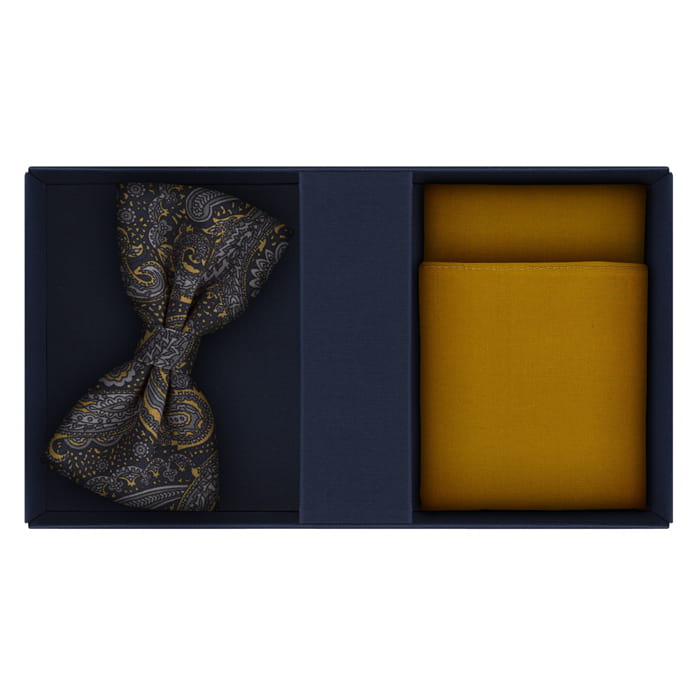 EM men's accessories zestaw mucha z poszetką