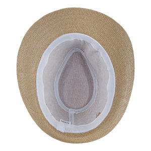 kapelusz letni em mens accessories trilby brązowy w kotwice