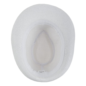 kapelusz letni em mens accessories trilby biały w paski