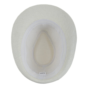 kapelusz letni em mens accessories trilby kremowy w paski