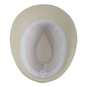 kapelusz letni em mens accessories trilby beżowy w paski