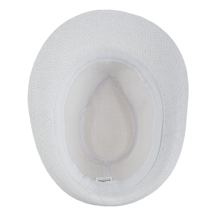 kapelusz letni em mens accessories trilby biały w paski
