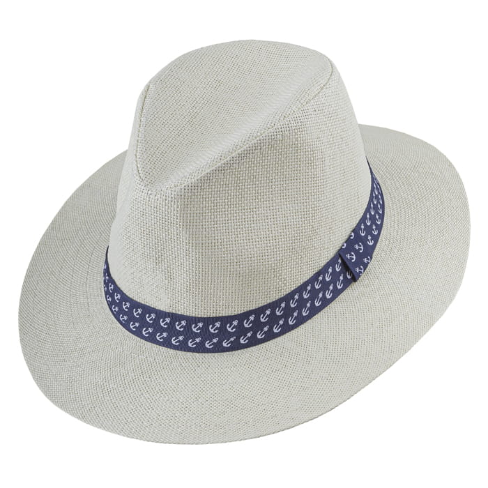 kapelusz letni em mens accessories panama kremowa kotwice