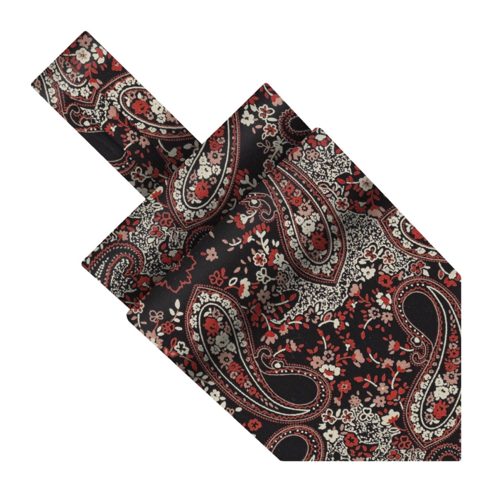fular bawełniany em mens accessories bordowe paisley