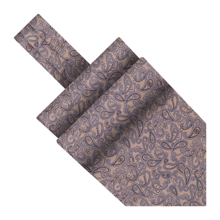 fular bawełniany em mens accessories cielisty jasnoróżowy paisley