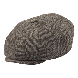kaszkiet wełniany peaky blinders jodelka brązowy - cyklistówka -