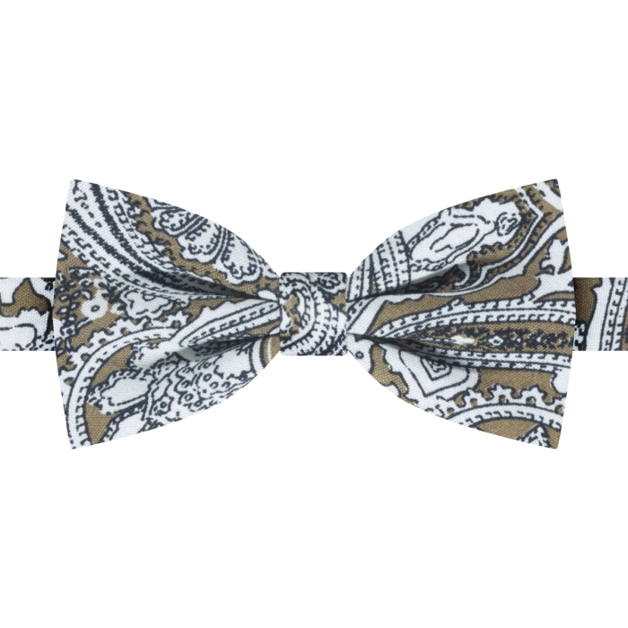 Mucha bawełniana beżowa floral paisley we wzory