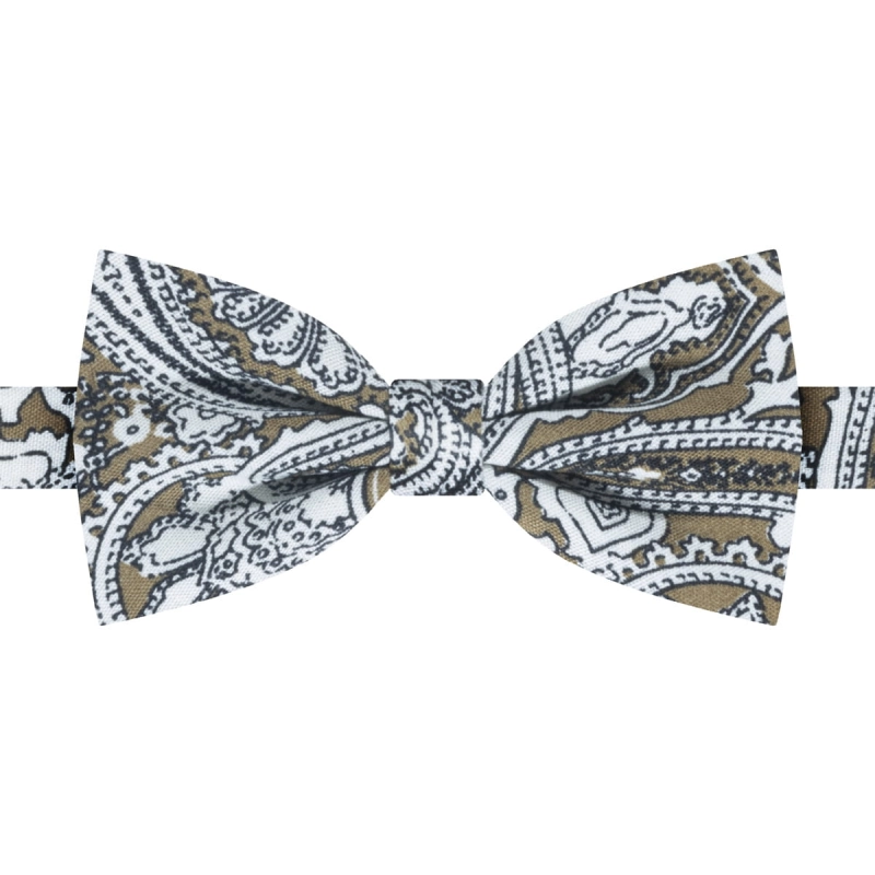 Mucha bawełniana beżowa floral paisley we wzory