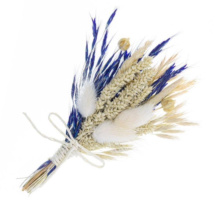 Wpinka / pins do butonierki BOHO wrzosowy - wykonany z suszonych kwiatów / suszków