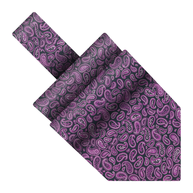 Fular bawełniany fioletowy w paisley