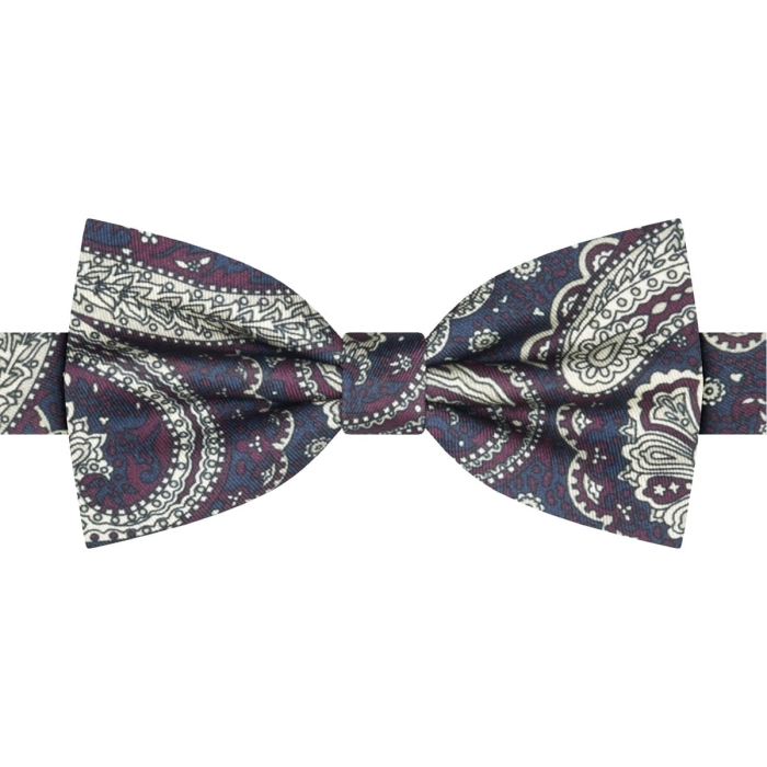 Mucha klasyczna granatowy paisley