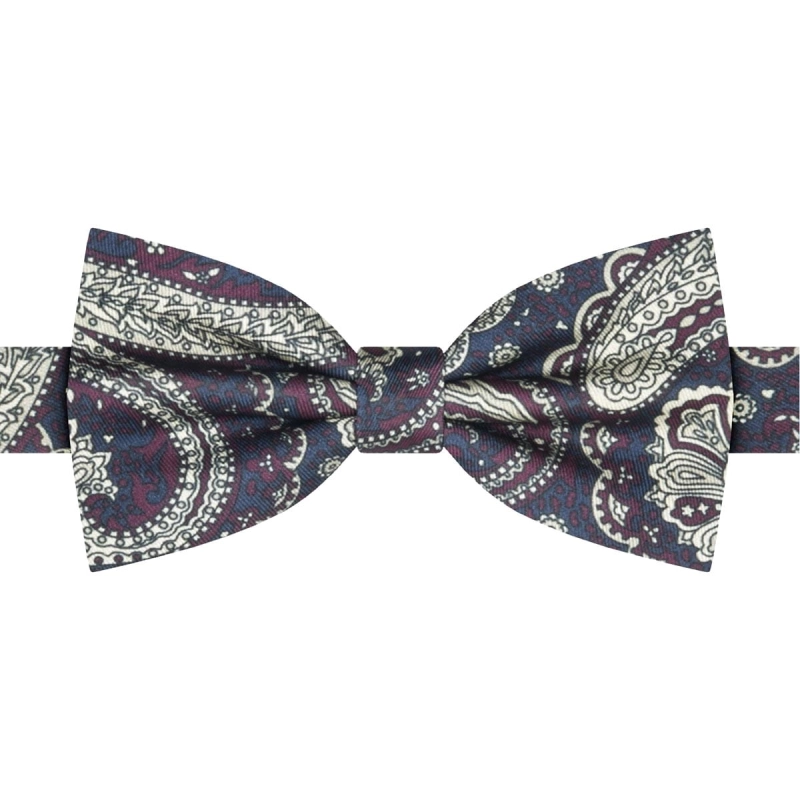 Mucha klasyczna granatowy paisley