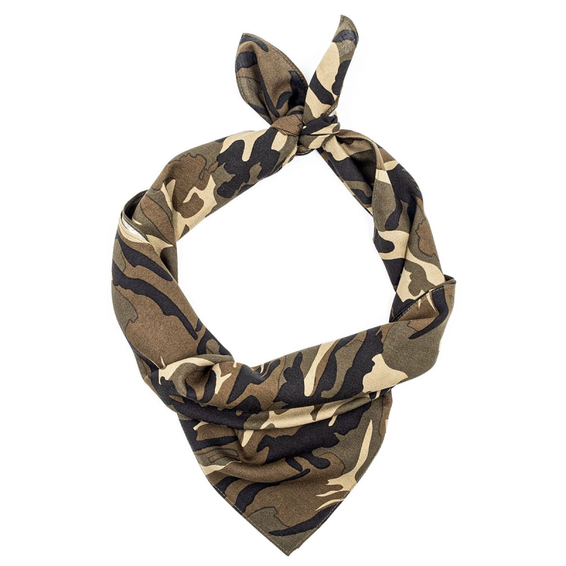 Apaszka - bandana bawełniana moro -zielona / khaki
