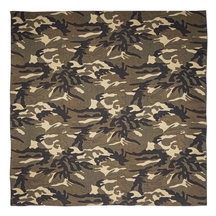Apaszka - bandana bawełniana moro -zielona / khaki