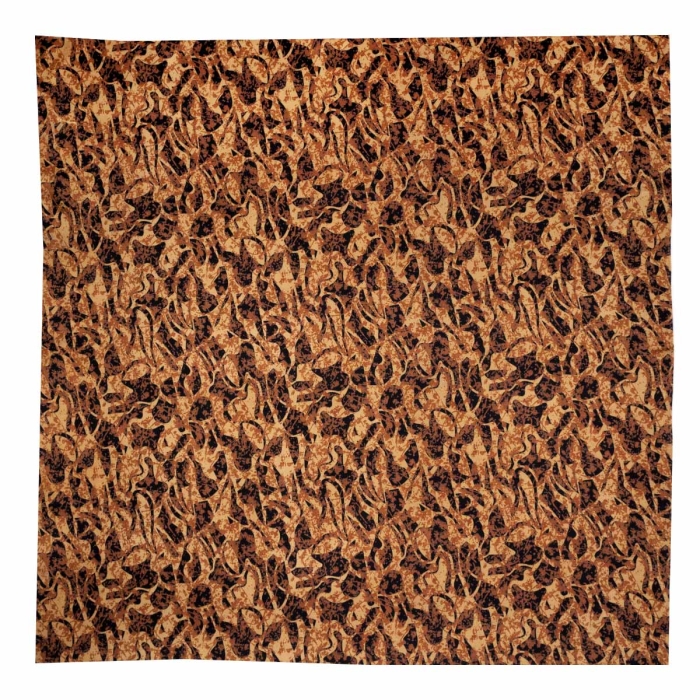 Apaszka - bandana bawełniana we wzory - bursztynowa