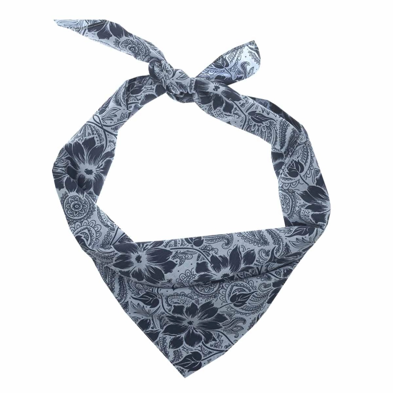 Apaszka - bandana bawełniana w paisley - niebieska