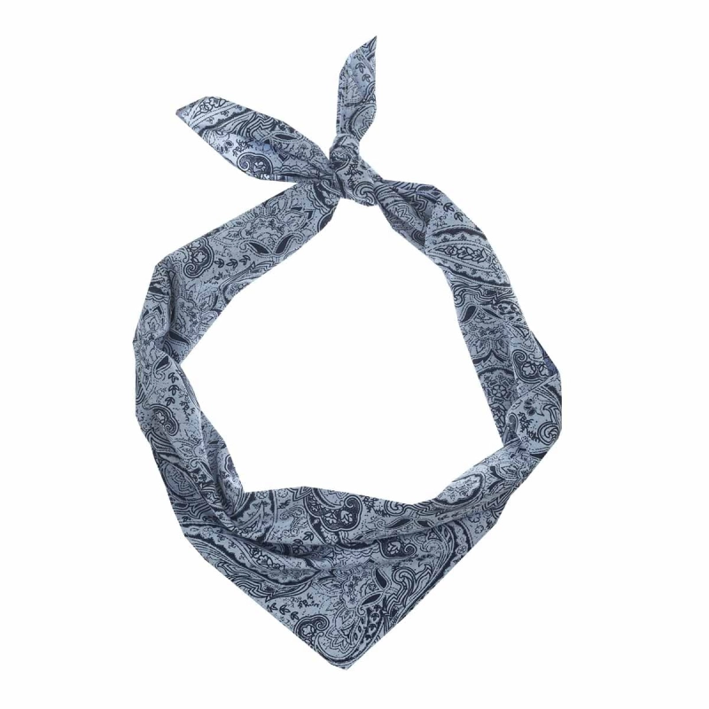 Apaszka - bandana bawełniana w paisley - niebieska